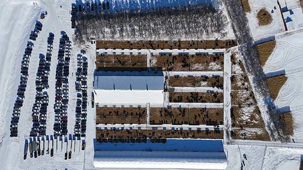 Arial view of Schaff Angus Valley